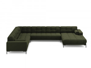 Coltar 7 locuri Bali U tapitat/picioare negre – L327 x l256 x h75 - Img 8