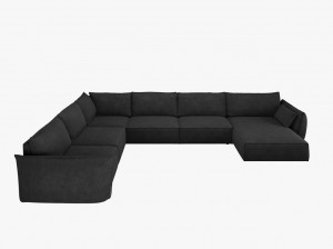 Coltar 8 locuri Kaelle chenille L384 cm - Img 11