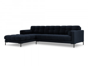 Coltar tapitat Bali 5 locuri velvet/picioare negre – L293 x l185 x h75 - Img 19