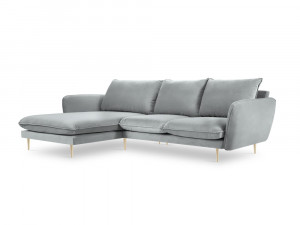 Coltar tapitat Vienna 5 locuri velvet/picioare gold – L255 x l170 x h95 - Img 13