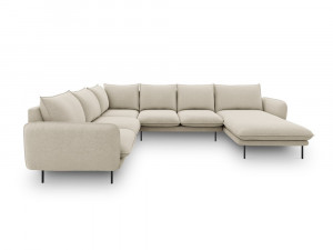 Coltar tapitat Vienna 7 locuri picioare negre – L330 x l235 x h95 - Img 4