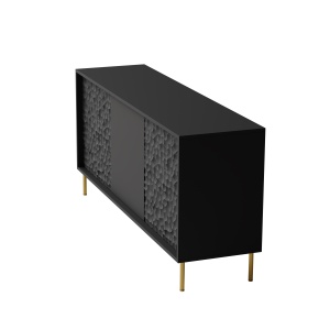 Comoda Bullet KM-1 L155 cm negru/auriu - Img 12