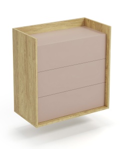 Comoda modulară Mobius S3 natur/roz - H83 - Img 6