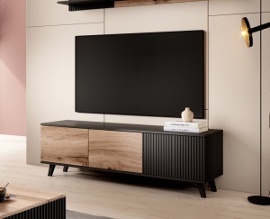 Comoda TV Random RTV1 stejar wotan/negru - L150 x A40 x h47 cm - Img 13
