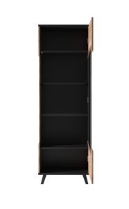 Corp depozitare Random W1 stejar wotan/negru - L60 x A40 x h182 cm - Img 5