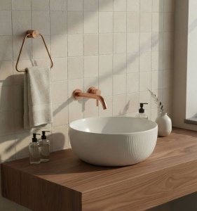 Cuier de baie Tomi 5810 Brush Copper - Img 4