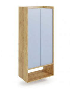 Dulap modular Mobius 2D natur/albastru – H179 cm