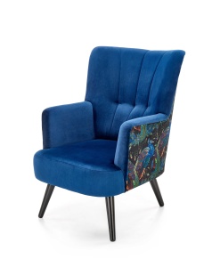 Fotoliu Pagoni velvet bleumarin - H95 cm - Img 12