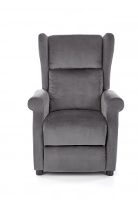 Fotoliu recliner Agustin 2 velvet gri H107 cm - Img 3