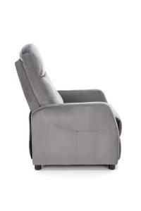 Fotoliu recliner Felipe 2 velvet gri H103 cm - Img 7