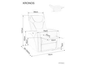 Fotoliu recliner Kronos velvet cappuccino Blu38 - Img 3