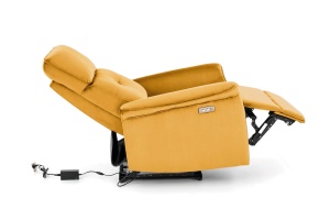 Fotoliu recliner Semir velvet mustariu H108 cm - Img 9