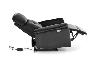 Fotoliu recliner Semir velvet negru H108 cm - Img 9