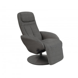 Fotoliu recliner stofa Optima 2 gri inchis - H 84-101 cm