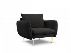 Fotoliu tapitat Vienna plusat/picioare gold – L95 x l92 x h95 cm - Img 6