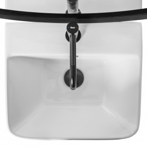 Lavoar Aris freestanding alb ceramica – H83 cm - Img 2
