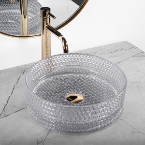Lavoar Cristal gri deschis L35,5 cm - Img 2