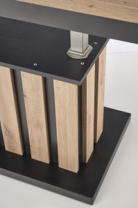 Masa de cafea Baretti extensibila stejar artizan/negru L130-170 cm - Img 6