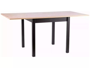 Masa extensibila Flip stejar artizan/negru L60-120xl80 cm - Img 1