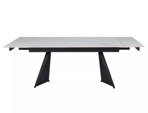 Masa extensibila Laconi alb/negru L160-220xl90 cm - Img 3