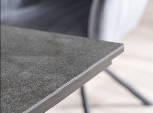 Masa extensibila Salvadore Ceramic gri ANTHRACITE/negru mat L160-240 cm - Img 11