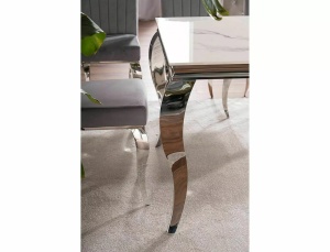 Masa Prince Ceramic Calacatta alb/crom L180xl90 cm - Img 6