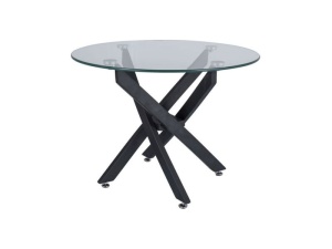 Masa rotunda Agis A transparent/negru ø60/h45 cm - Img 1