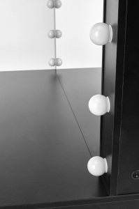 Masuta de toaleta cu oglinda si LED Hollywood XL - Negru - Img 10
