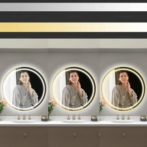 Oglindă LED 50cm MMJ BRUSH GOLD - Img 6
