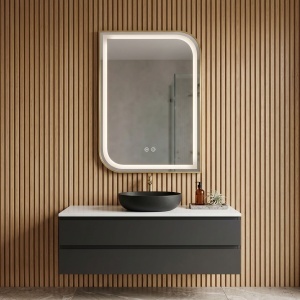 Oglindă LED ZONE 70X50 BRUSH GOLD - Img 4