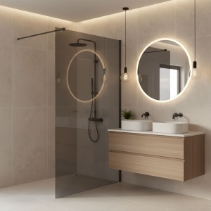 Paravan de dus Rea Flexi Grey / Titan 130 - Img 3