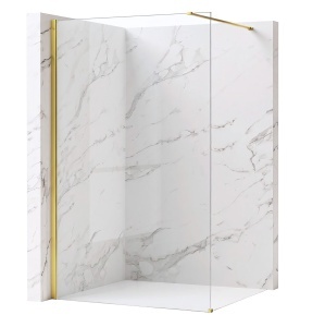 Paravan de dus Rea Flexi Transparent / Gold 110