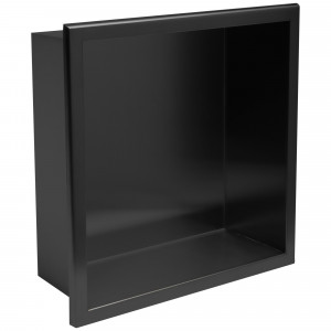 Raft incastrat pentru baie 30x30 negru mat - Img 5