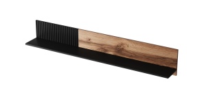 Raft Random P1 stejar wotan/negru - L150 x A20 x h25 cm - Img 7