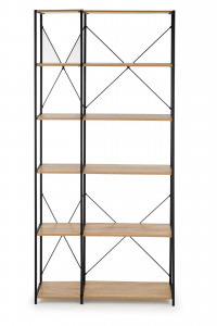 Raft REG19 stejar sonoma/negru H190 cm - Img 6