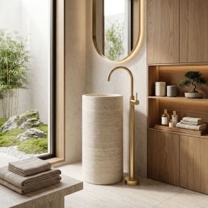 Robinet pentru lavoar Rea Lungo Gold - Img 4