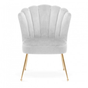 Scaun Bolonia velvet gri deschis/gold - H90