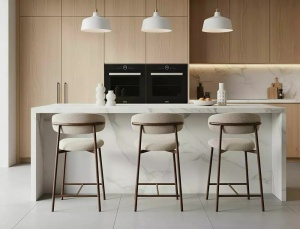 Scaun de bar Elton H-2 Noelle bej 30 / nuc - Img 3