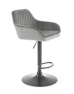Scaun de bar H-103 velvet gri – H114 cm - Img 9