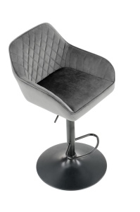 Scaun de bar H-103 velvet gri – H114 cm - Img 19