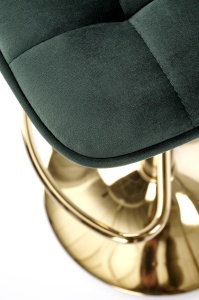 Scaun de bar H120 velvet verde/gold - Img 9