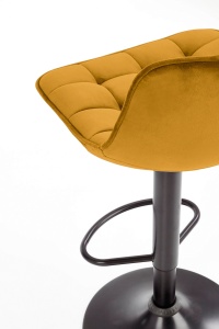Scaun de bar H95 velvet mustariu - Img 5