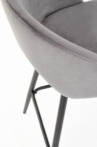 Scaun de bar H96 velvet gri - Img 15