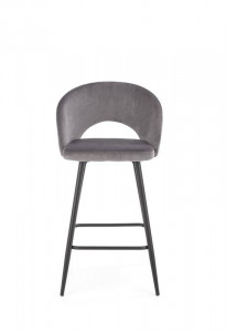 Scaun de bar H96 velvet gri - Img 4