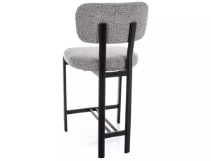 Scaun de bar Misaki H-2 gri 254 / negru mat - Img 2