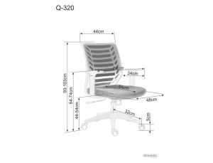Scaun de birou Q-320 negru/gri - Img 15