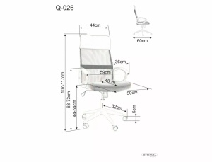 Scaun de birou Q026 gri - Img 13