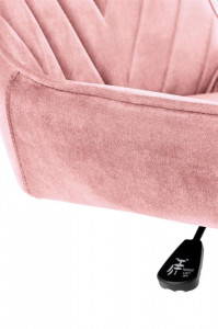 Scaun de birou Rico velvet roz H91 cm - Img 5