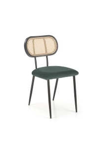 Scaun din rattan si catifea K503 verde - Img 9