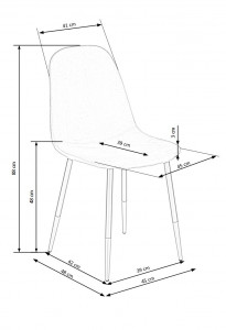 Scaun K379 velvet gri - Img 9